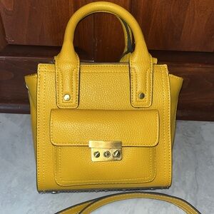 Philip Lim  Satchel. Crossbody Bag  mustard color  Expanding sides  Vegan   NWOT